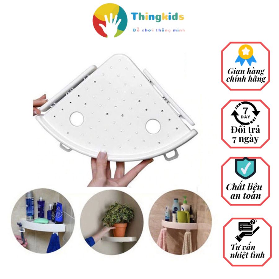Kệ góc hút chân không dán tường siêu chắc tiết kiệm diện tích - Thingkids
