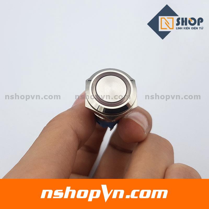 Nút nhấn nhả kim loại 19mm xanh dương / đỏ / xanh lá