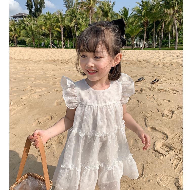 [Babycat] Hàng Có Sẵn Đầm Mỏng Dáng Rộng Phong Cách Nhật Bản Hàn Quốc Thời Trang Mùa Hè Ngọt Ngào Kiểu Hàn Quốc Dành Cho Bé Gái
