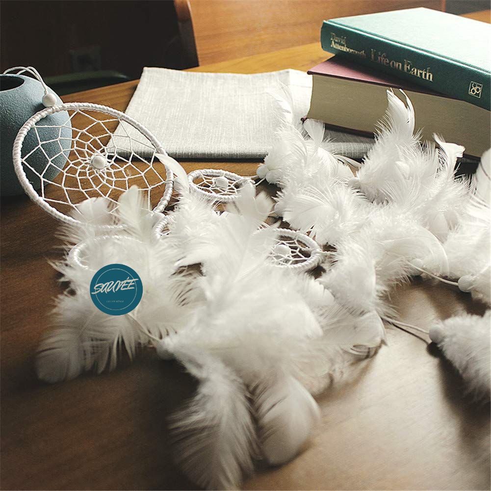 Dreamcatcher treo tường handmade White Star decor trang trí nhà, văn phòng mã DRD26