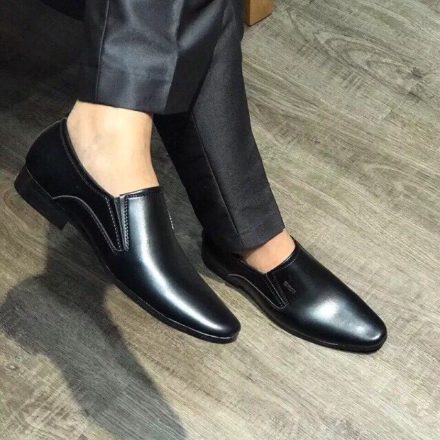 [ Bảo hành 1 năm ] Giày lười da nam, đế cao su, khâu chắc chắn