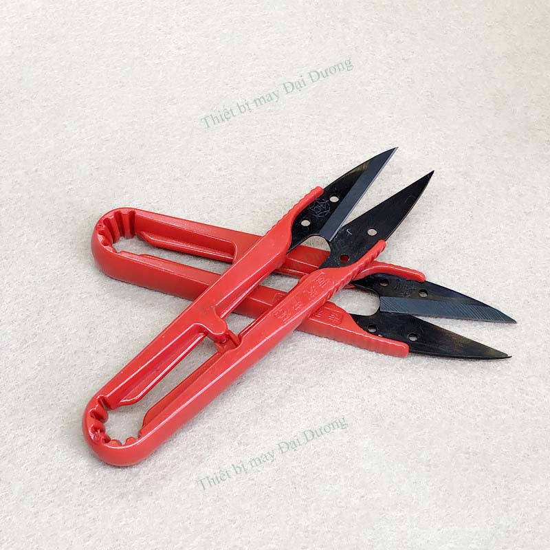 Kéo bấm chỉ thép đen vỏ nhựa đỏ cao cấp > cắt chỉ thừa > Cắt vải >Dây viền > phụ liệu may