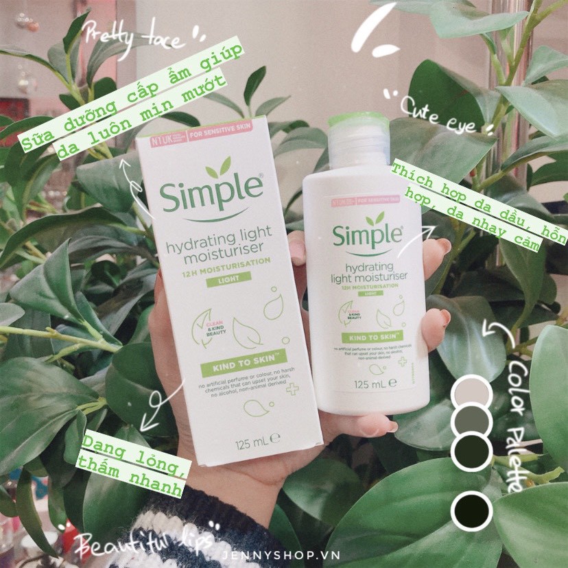 Sữa Dưỡng Ẩm Simple Kind To Skin Hydrating Light Moisturiser