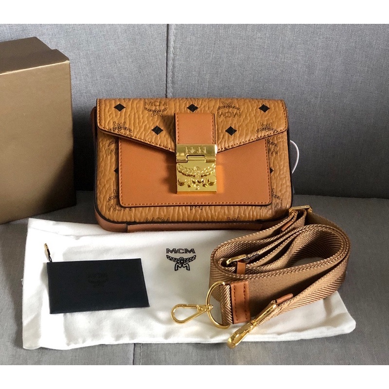 Túi đeo chéo cho nam và nữ MCM da thật cao cấp