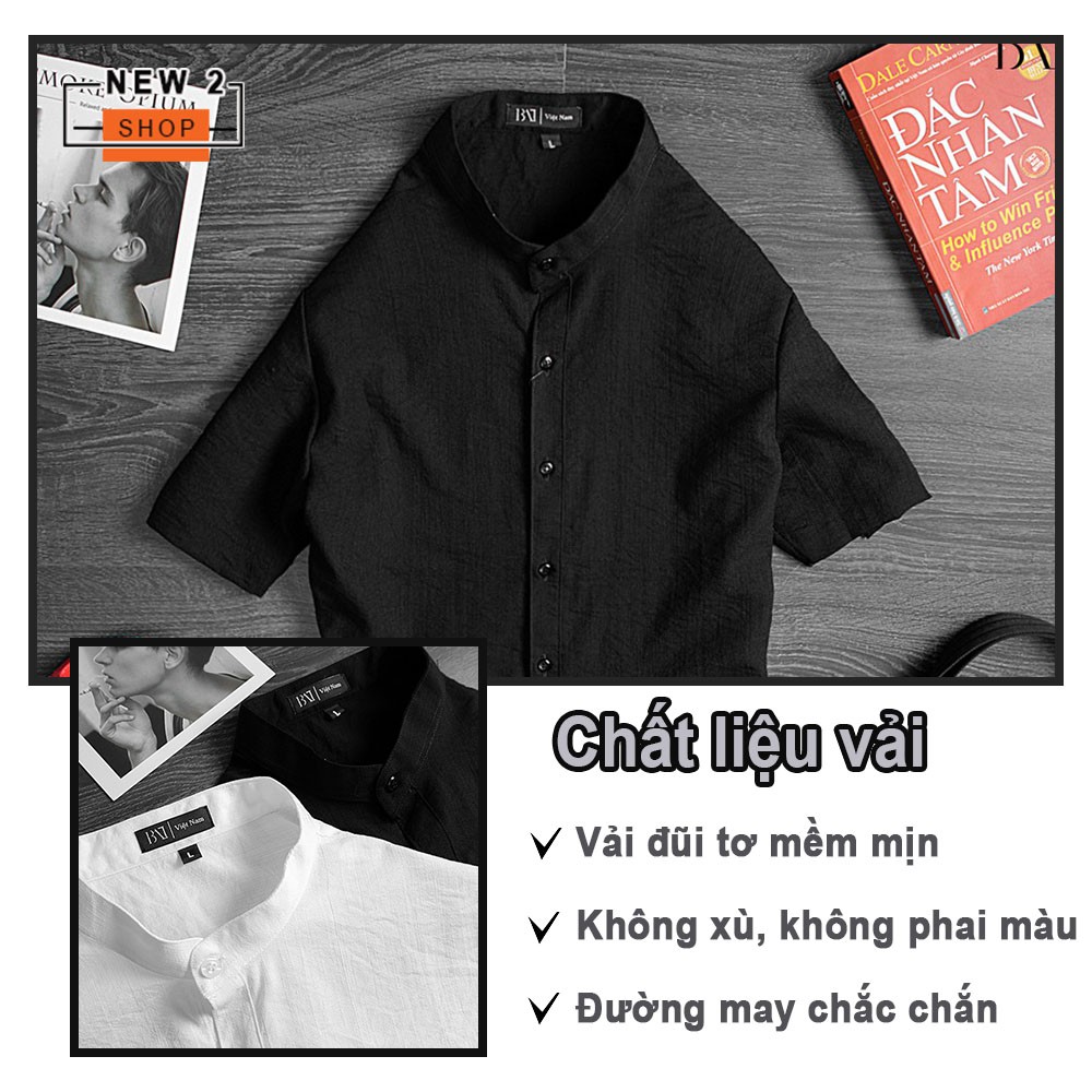 Bộ đũi nam -Bộ đũi cộc cổ tàu chất liệu cao cấp thoáng mát tạo cảm giác thoải mái cho mặc vào mùa hè New2_Shop | BigBuy360 - bigbuy360.vn