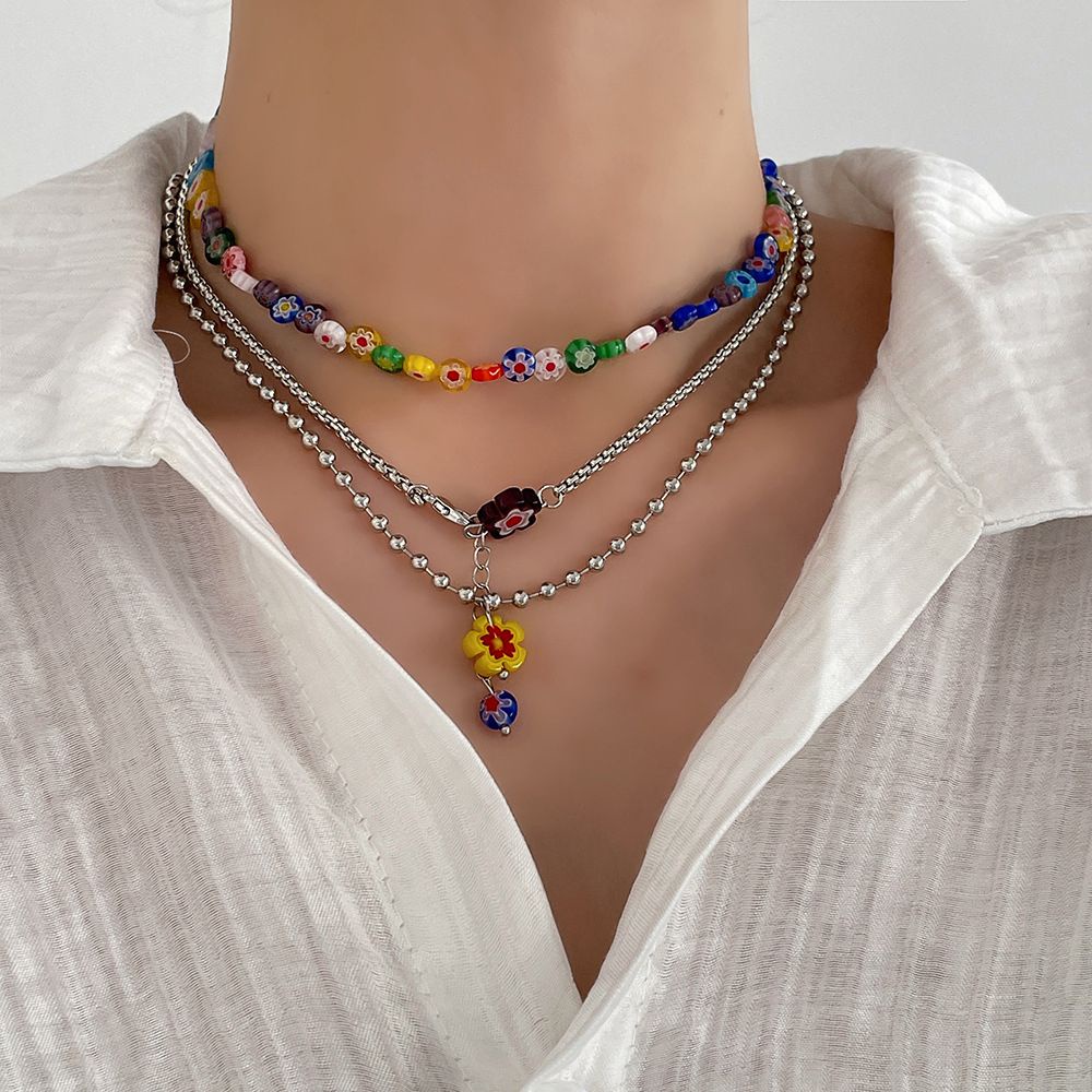 Set 3 vòng cổ choker đính hạt nhỏ thời trang Hàn Quốc cá tính cho nữ