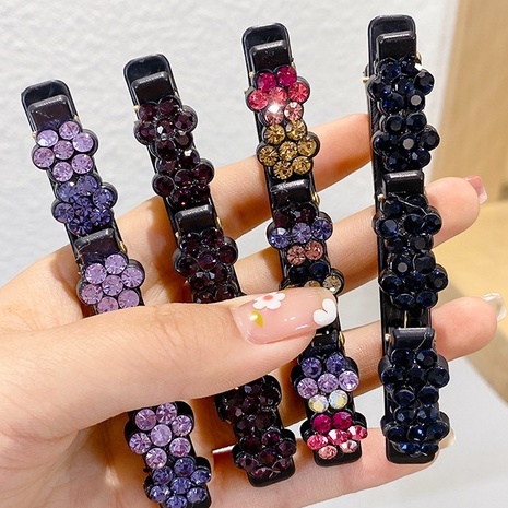 Kẹp Tóc Đính Đá Acrylic Kim Cương Không Cần Buộc Bằng Acrylic Dành Cho Trẻ Em