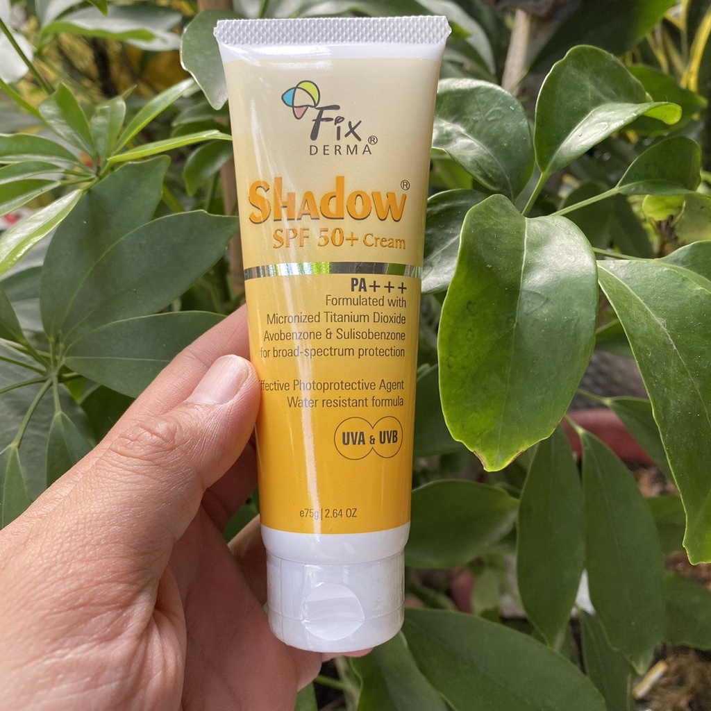 (Tặng mặt nạ Vline)Kem chống nắng Fixderma Shadow SPF 50+ Cream (75g)