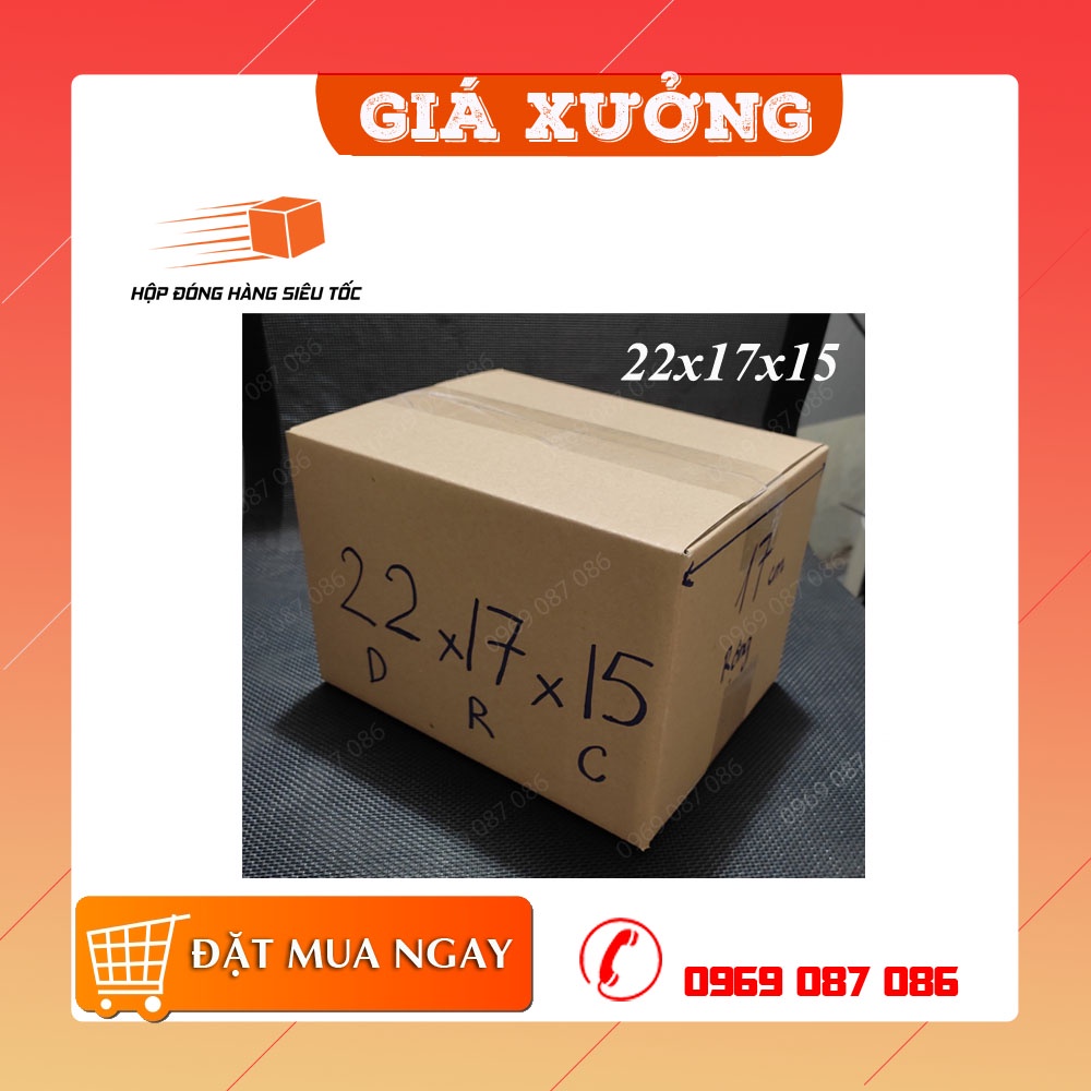 22x17x15 1 Hộp carton đóng hàng