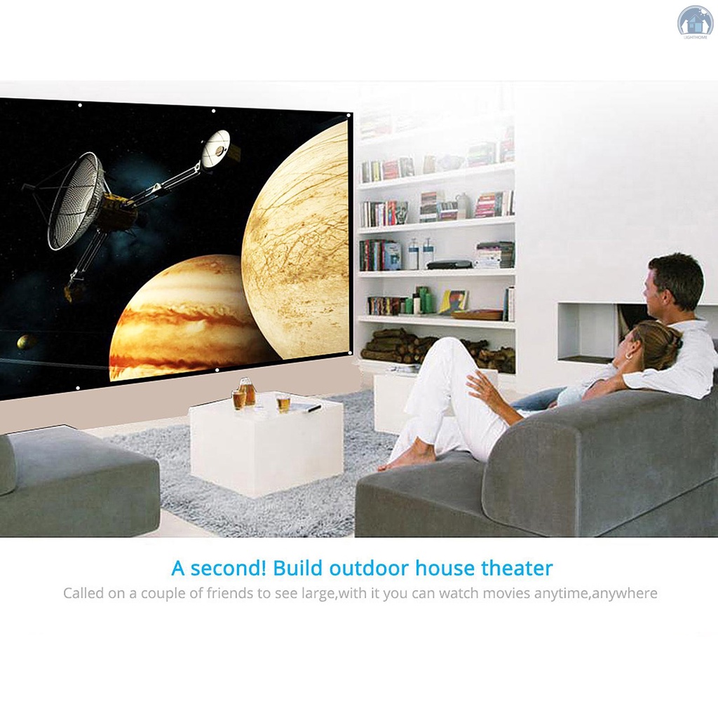 Màn Hình Máy Chiếu Treo Tường H120 120 '' Hd 16: 9 120 Inch Có Thể Gấp Gọn Tiện Dụng Cho Gia Đình / Văn Phòng