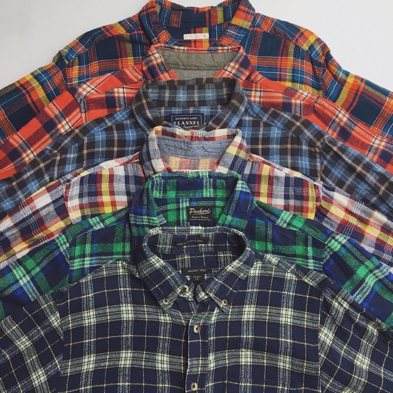 [ CHỌN MẪU ] Sơ mi flannel caro 2hand - Áo sơ mi caro Nam -  Nữ - Sơ mi ca rô