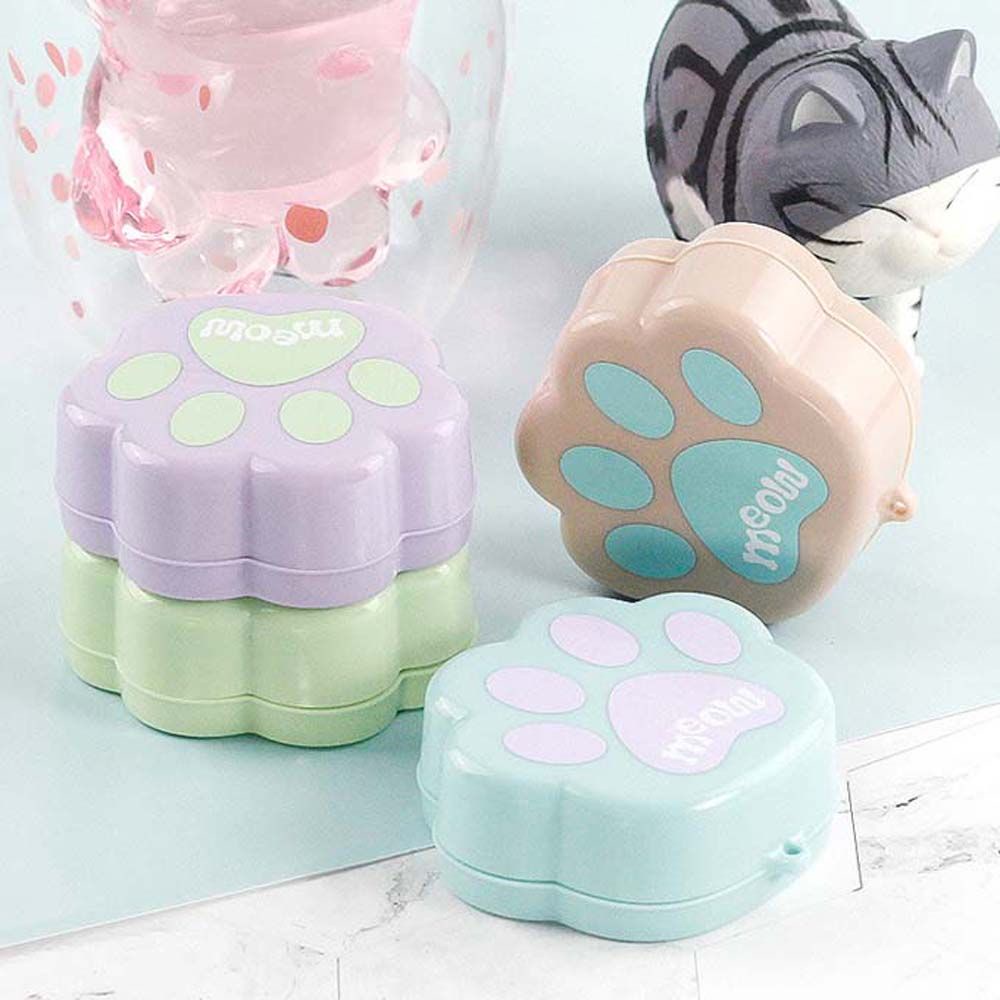 Cốc nước gấp gọn hình bàn chân mèo kèm dây đeo tiện dụng cho du lịch/ cắm trại