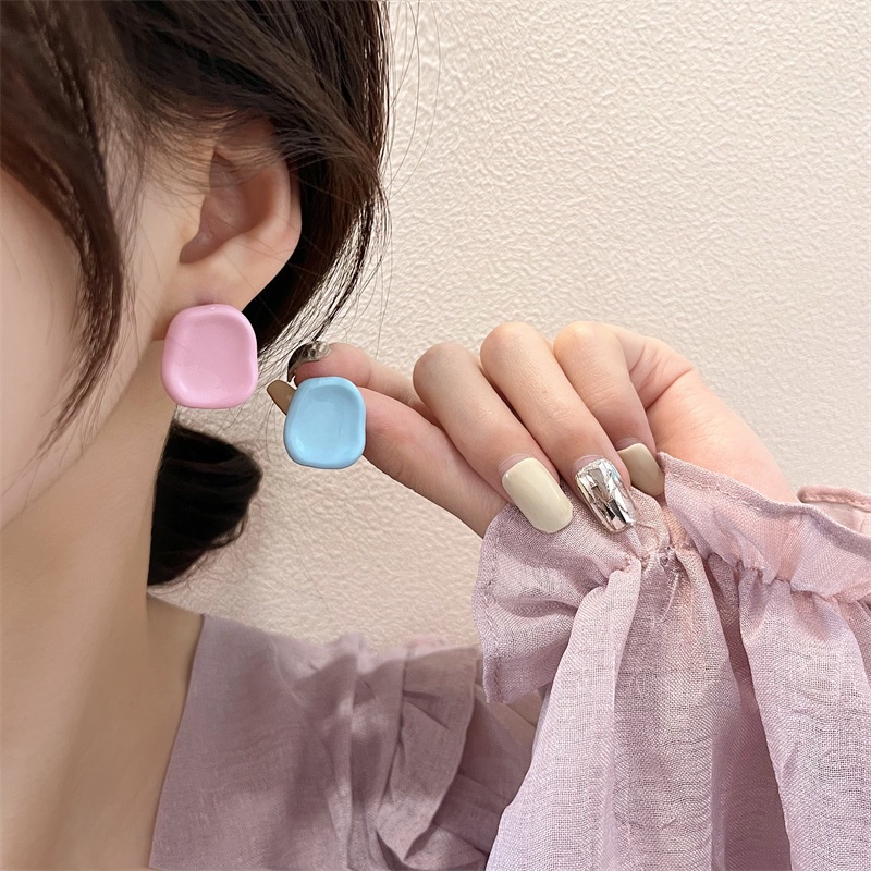 The Bleu | Bông tai màu sắc phong cách Hàn Quốc đuôi bạc 925 | E247