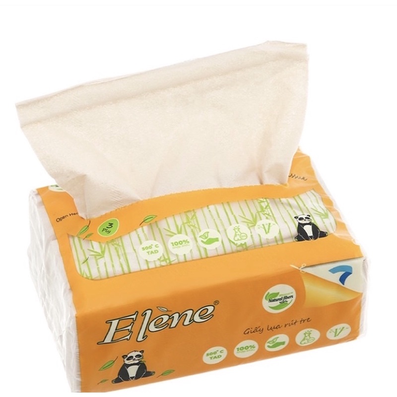 Giấy Thếp Elene Gấu Trúc Bột Tre Không Tẩy 3 Lớp