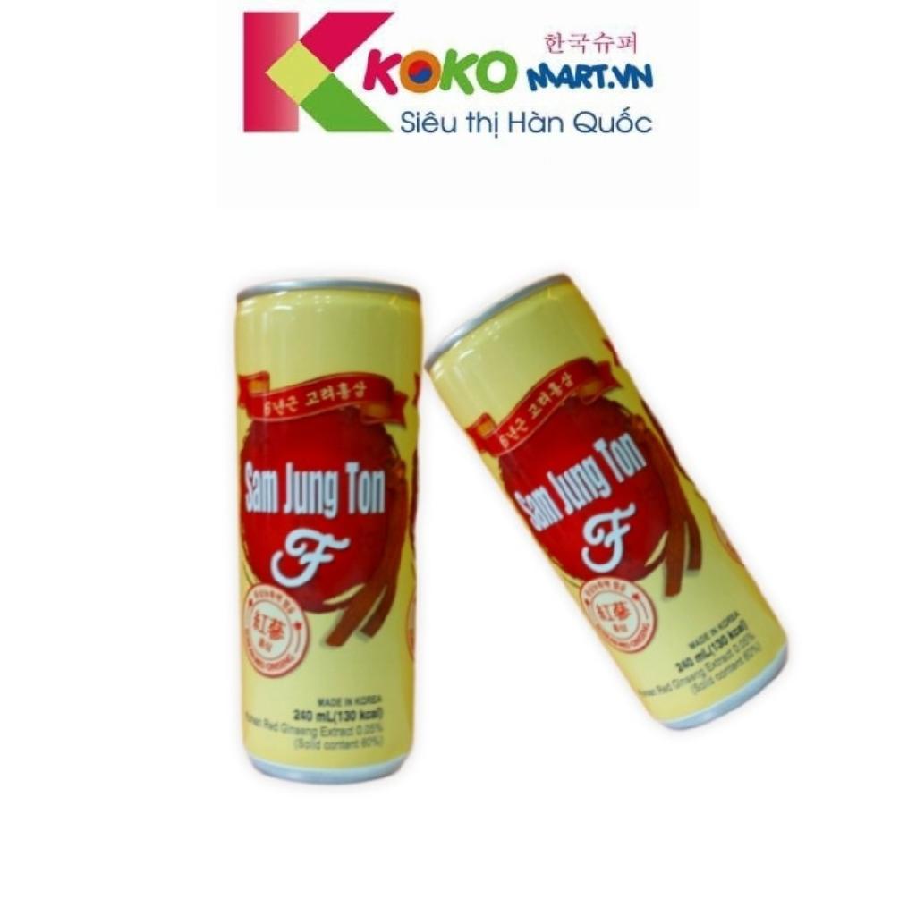 Nước hồng sâm 6 năm tuổi Hàn Quốc Samjungton (Hộp 8 lon 240ml)