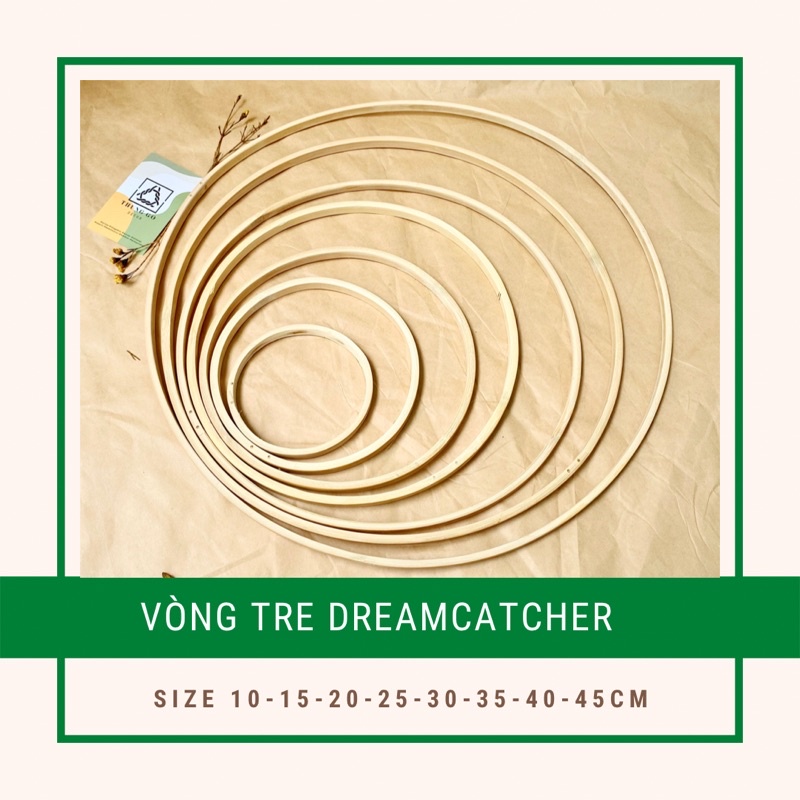 Vòng tre làm dreamcatcher trang trí