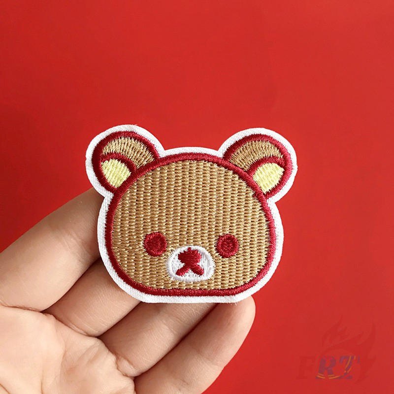 Set 1 / 2 Miếng Vá Nhiệt Dùng Để Trang Trí Áo Quần Hình Gấu Xinh Xắn