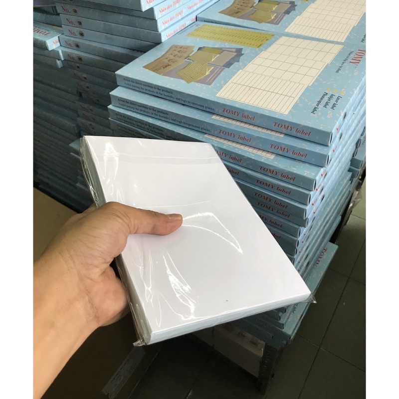 Giấy Decal A4 đế xanh - decal A4 đế xanh mặt trắng bám dính tốt