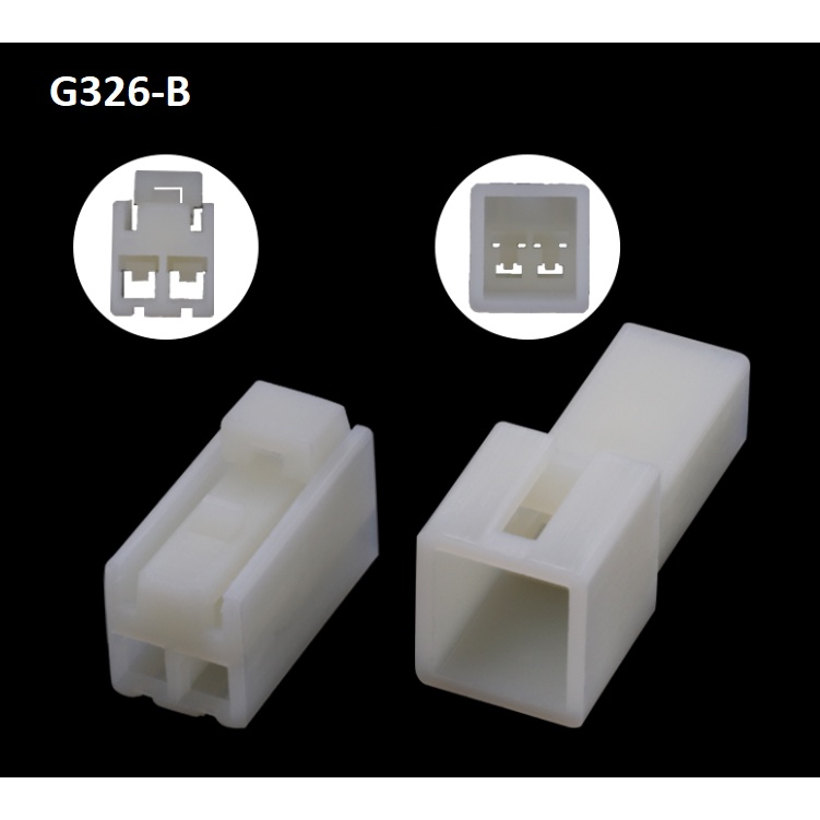 G326-Giắc cắm dây nịt 2 lỗ đầu nối xe hơi 3mm