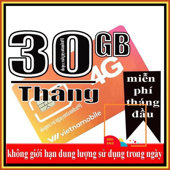 sim 4g vietnamobile💝miễn phí data -  gọi điện nội mạng phí💝miễn phí tháng đầu