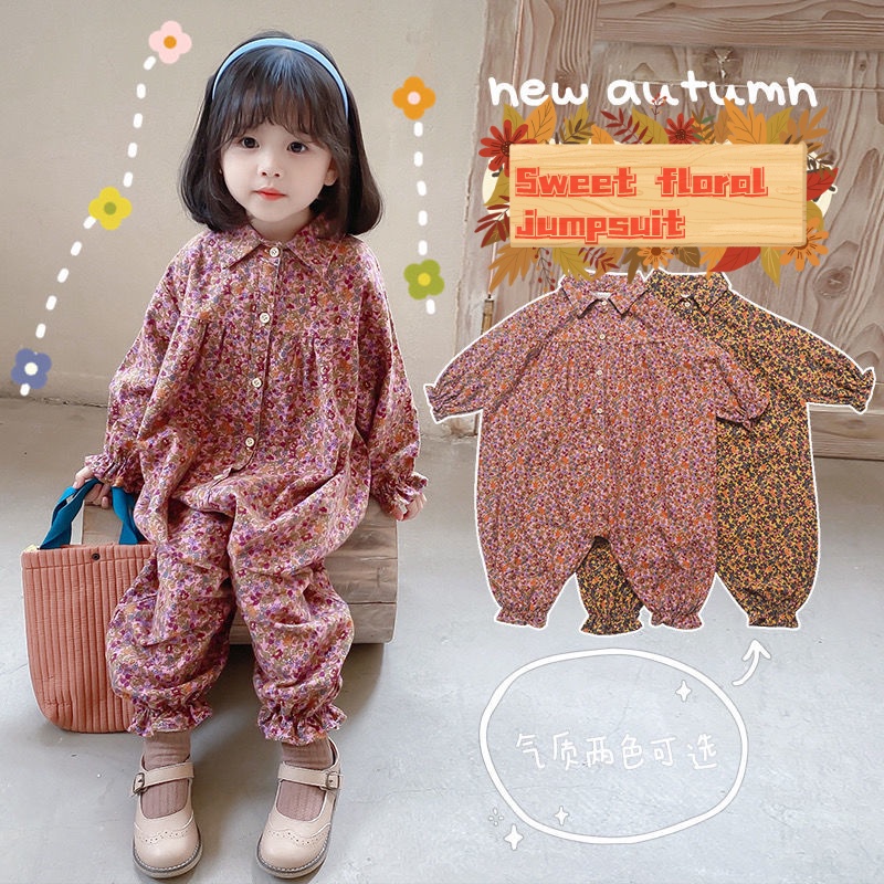 Áo Liền Quần Dáng Rộng Phong Cách Phương Tây Thời Trang Xuân Thu Mới Cho Bé Gái