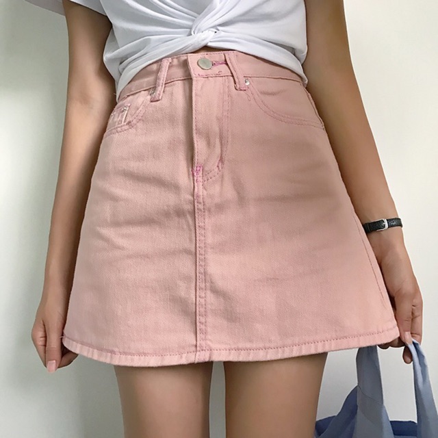 Chân váy denim ngắn dáng chữ A 4 màu | BigBuy360 - bigbuy360.vn