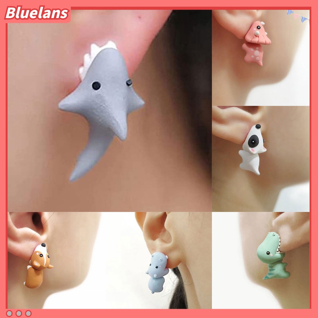 Bông Tai Hợp Kim Hình Động Vật Hoạt Hình 3D Đáng Yêu Dành Cho Nữ 48h