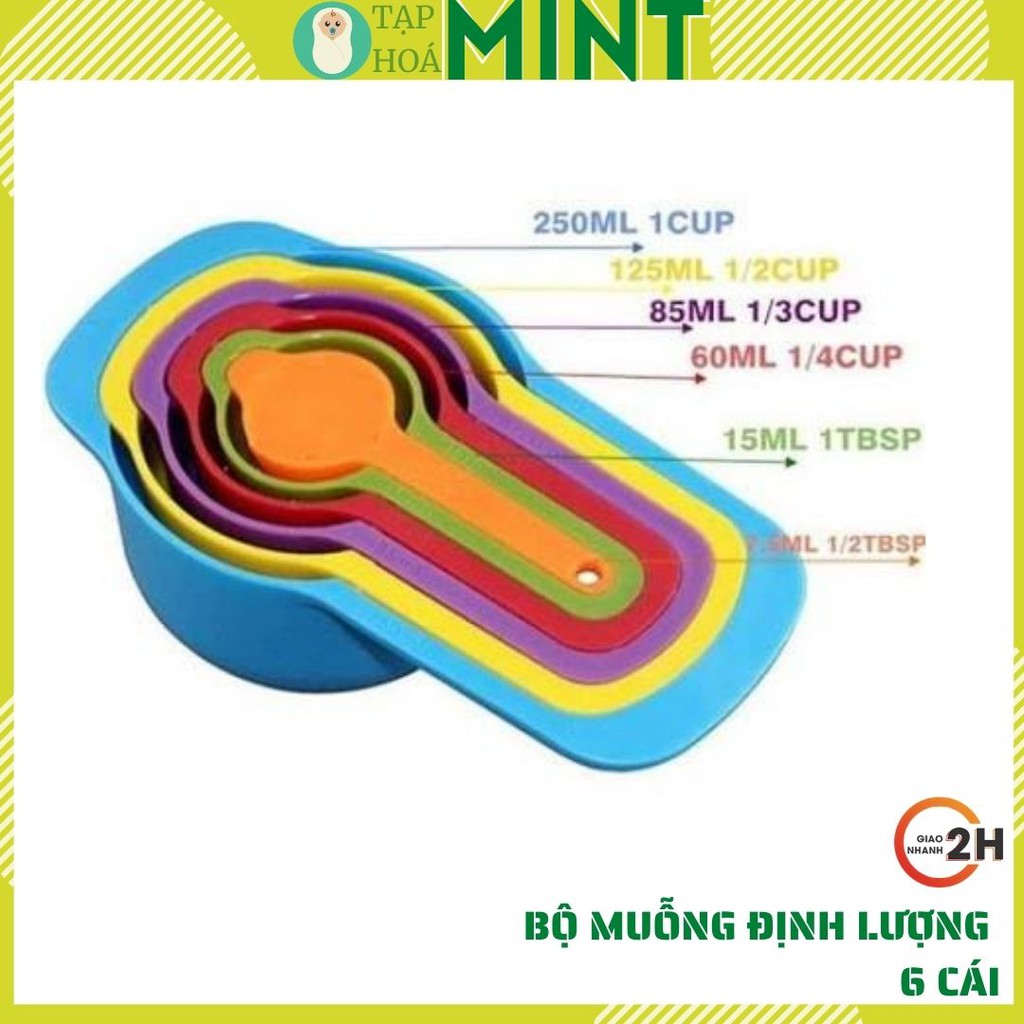 Bộ muỗng định lượng 5 cái cân đo thực phẩm sử dụng trong nhà bếp - Tạp hóa mint