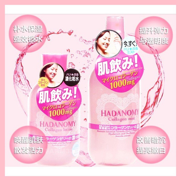 Xịt khoáng Hadanomy Collagen - Nhật Bản