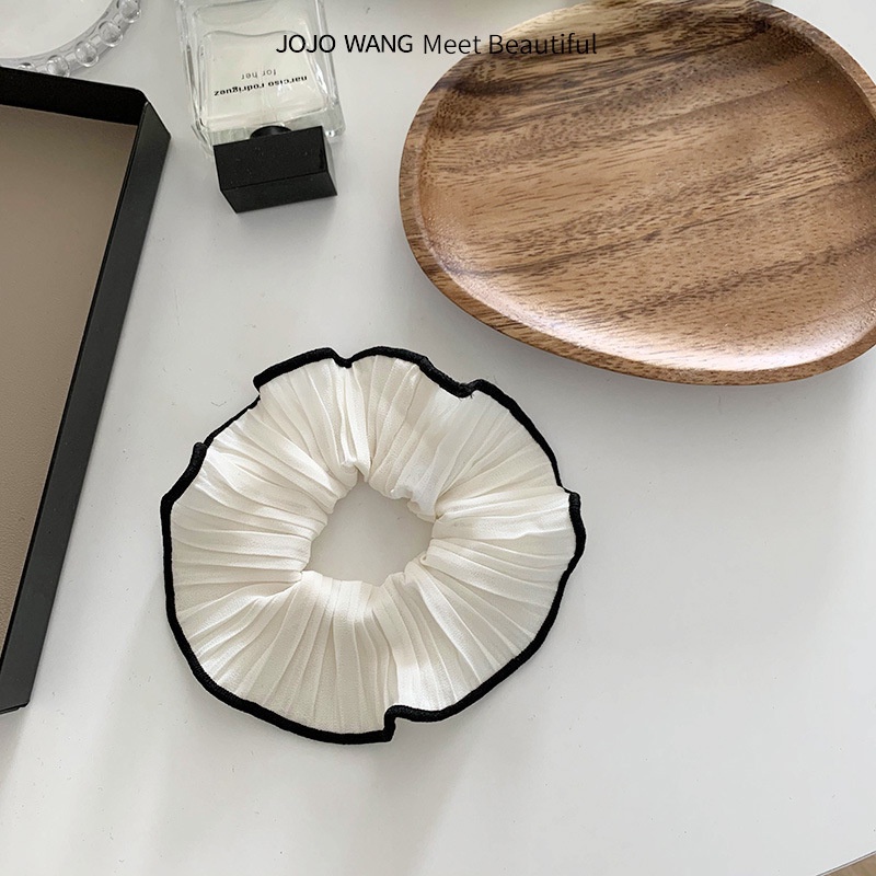 Dây Cột Tóc Vải Màu Trắng Phong Cách Hàn Quốc Đơn Giản Cho Nữ