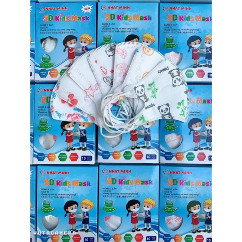 Khẩu Trang cho bé 5D 1 hộp 10 chiếc