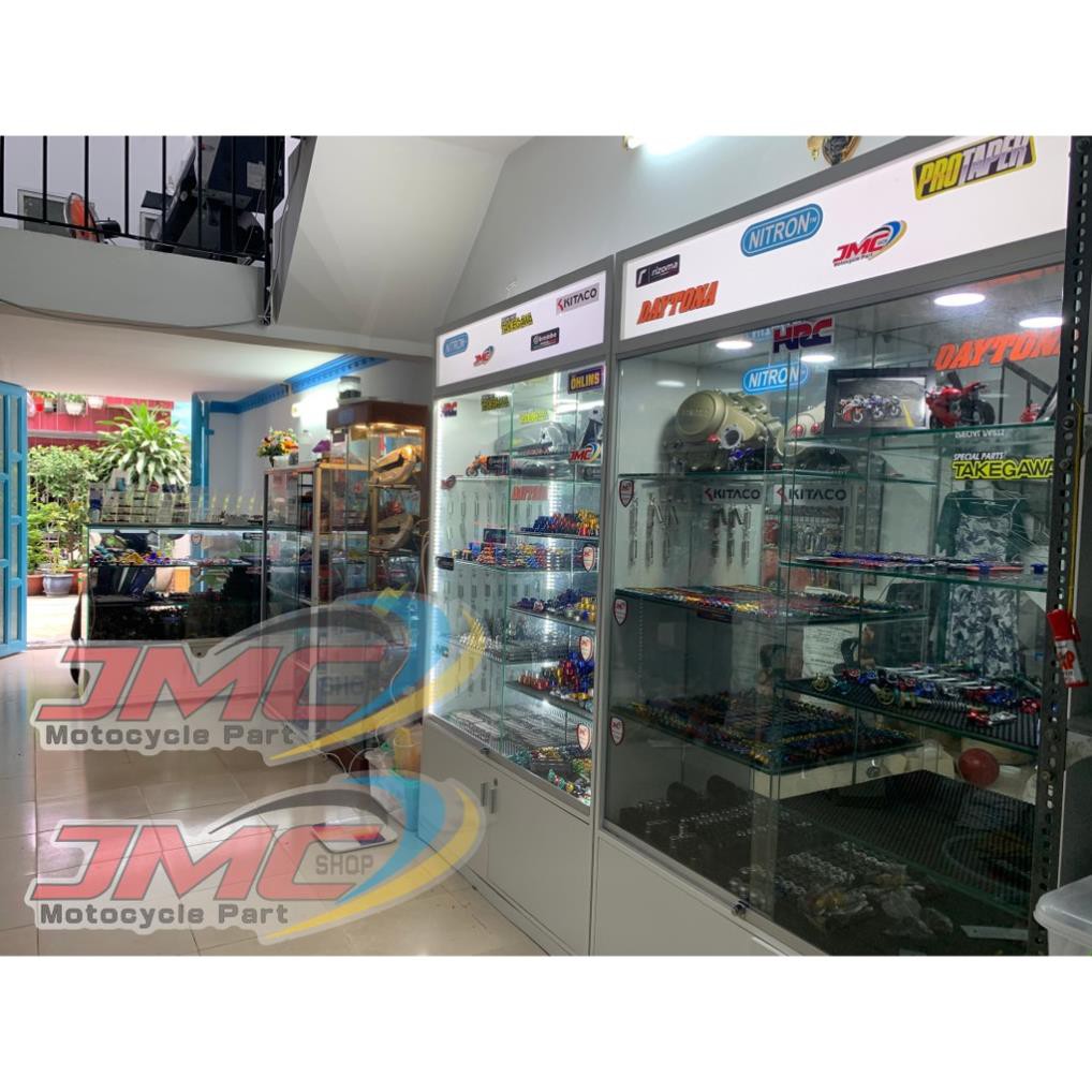 Gù tay lái nhôm RCB cnc màu  ĐỎ