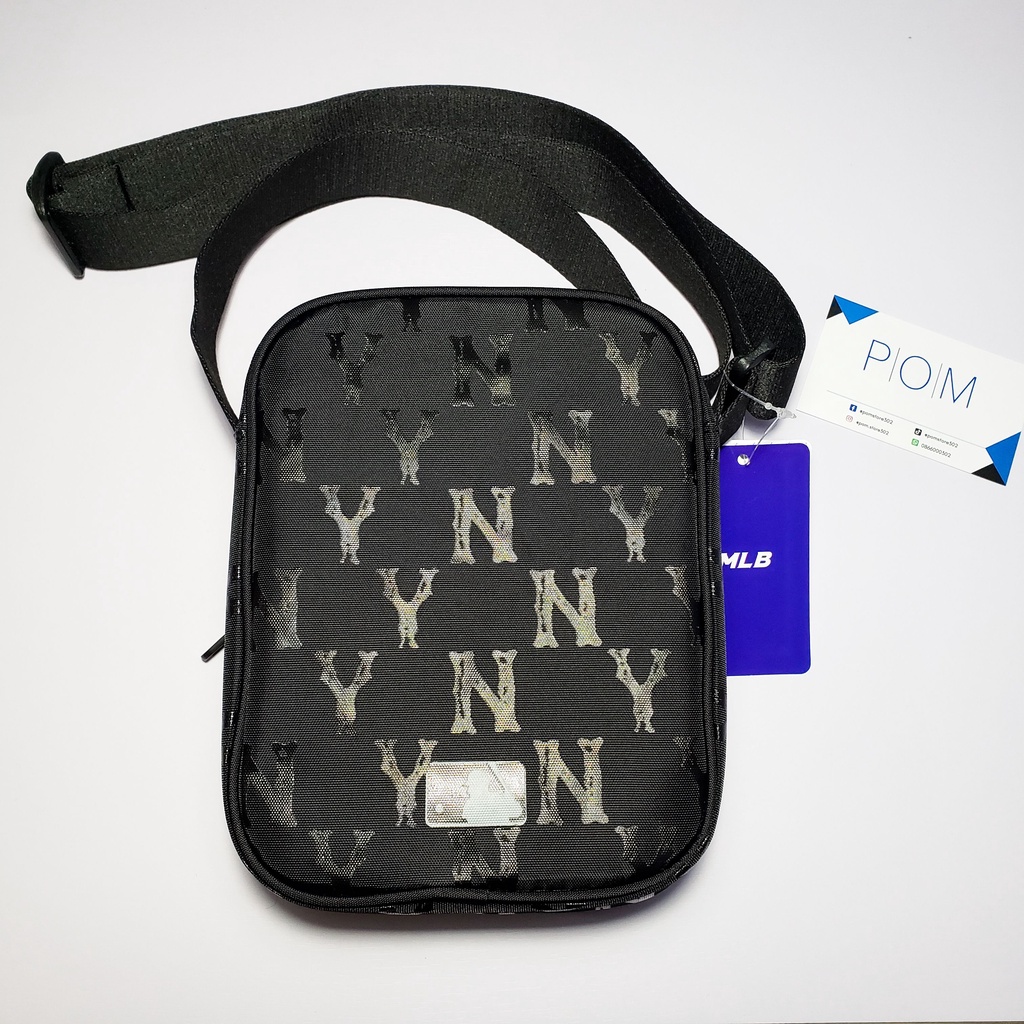 Túi đeo chéo nam nữ M.L.B NY Black B03 - Pom Store