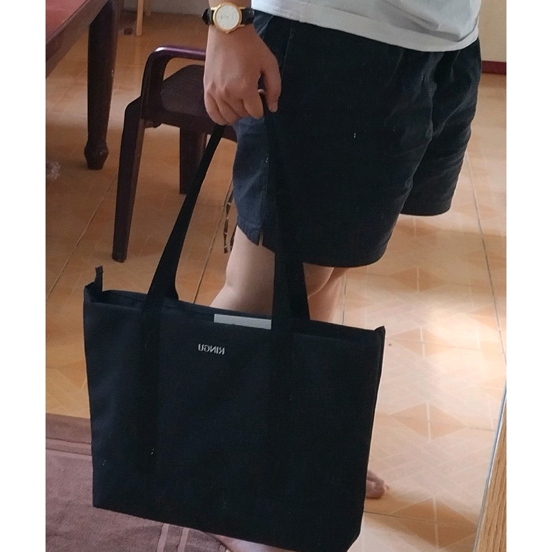 Túi tote vải thời trang nam nữ chất liệu canvas chống nước/ Tote KINGU đi học có khoá