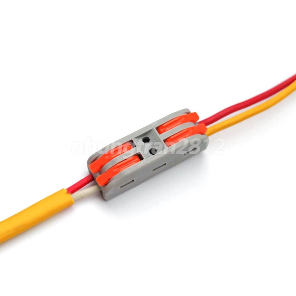 Cút nối dây điện nhanh PCT-222 2 cổng vào 2 ra - chịu tải 32A - dây tối đa 2,5mm