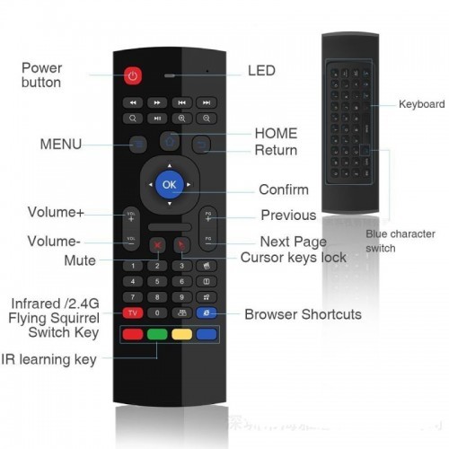 Bàn Phím Chuột Bay Mx3 Không Dây Phiên Bản Giọng Nói Cho Android Pc Tv