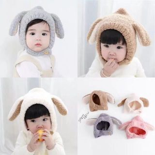 Mũ chùm tai lông cừu xinh xắn cho bé yêu