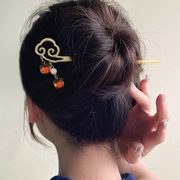 Kẹp Tóc Persimmon Ruyi ~ Xiangyun Thời Trang Mùa Hè Cho Nữ