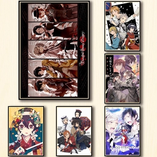 Tranh Cuộn Treo Tường 39 Thiết Kế Hình Bungo Stray Dogs Whitepaper Vui Nhộn Cho Quán Cà Phê / Bar 1