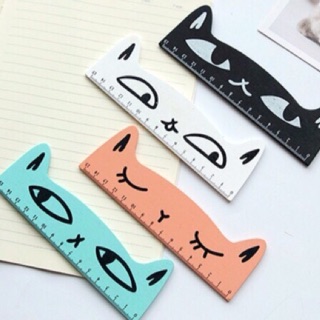 Thước kẻ gỗ hình mèo siêu cute