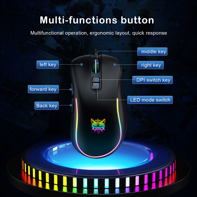 Chuột Chơi Game Có Dây Tích Hợp Đèn LED RGB Cổng USB Dành Cho Máy Tính Laptop