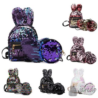 Set balo + túi đeo chéo + ví đính sequin thời trang cho nữ