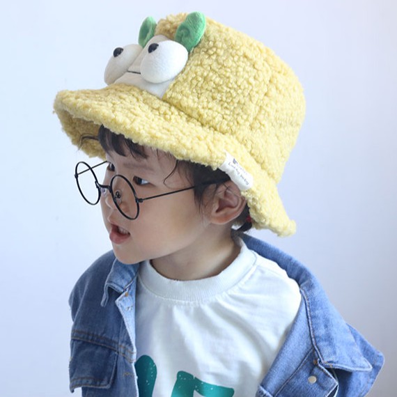 Mũ bucket hoạ tiết hoạt hình phong cách Hàn Quốc dành cho trẻ em