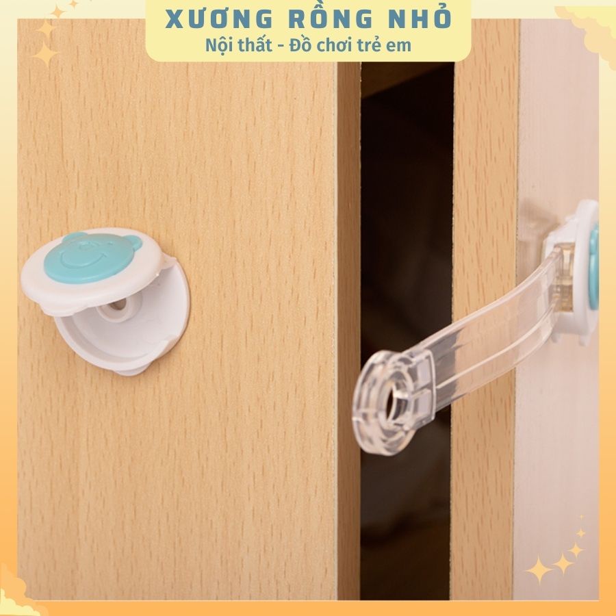 Chốt khóa cài tủ, tủ lạnh - Khóa Tủ An Toàn Thông Minh Cho Bé - Xương Rồng Nhỏ