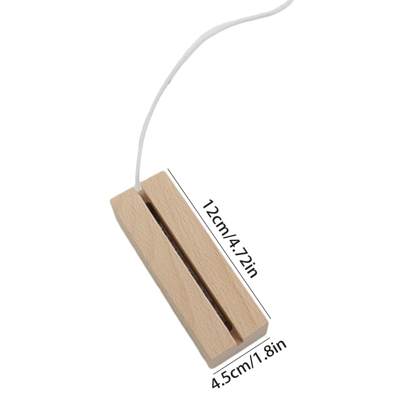 Đế Gỗ Trưng Bày Trang Sức Hình Chữ Nhật Có Đèn Led