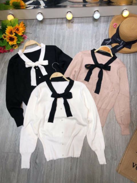 [Mã WA1299 giảm 12k đơn 99k] Áo len dài tay montogi nơ cổ siêu xinh [ Quảng Châu ] [ Ảnh Thật ] | BigBuy360 - bigbuy360.vn