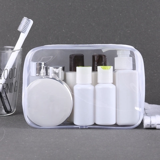[Hàng mới về] Túi đựng đồ trang điểm du lịch bằng nhựa PVC trong suốt có khóa kéo tiện lợi cho nữ