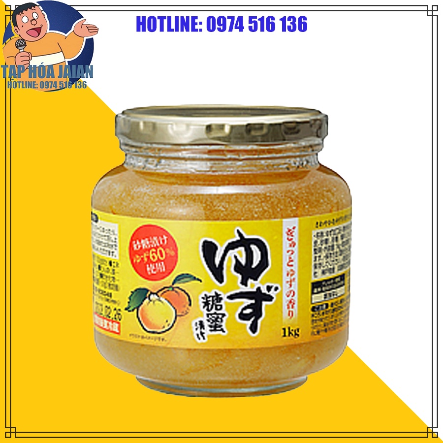 Mứt Chanh Mật Ong Hương Trái Cây Yuzu (Hũ 1kg) Nhật Bản