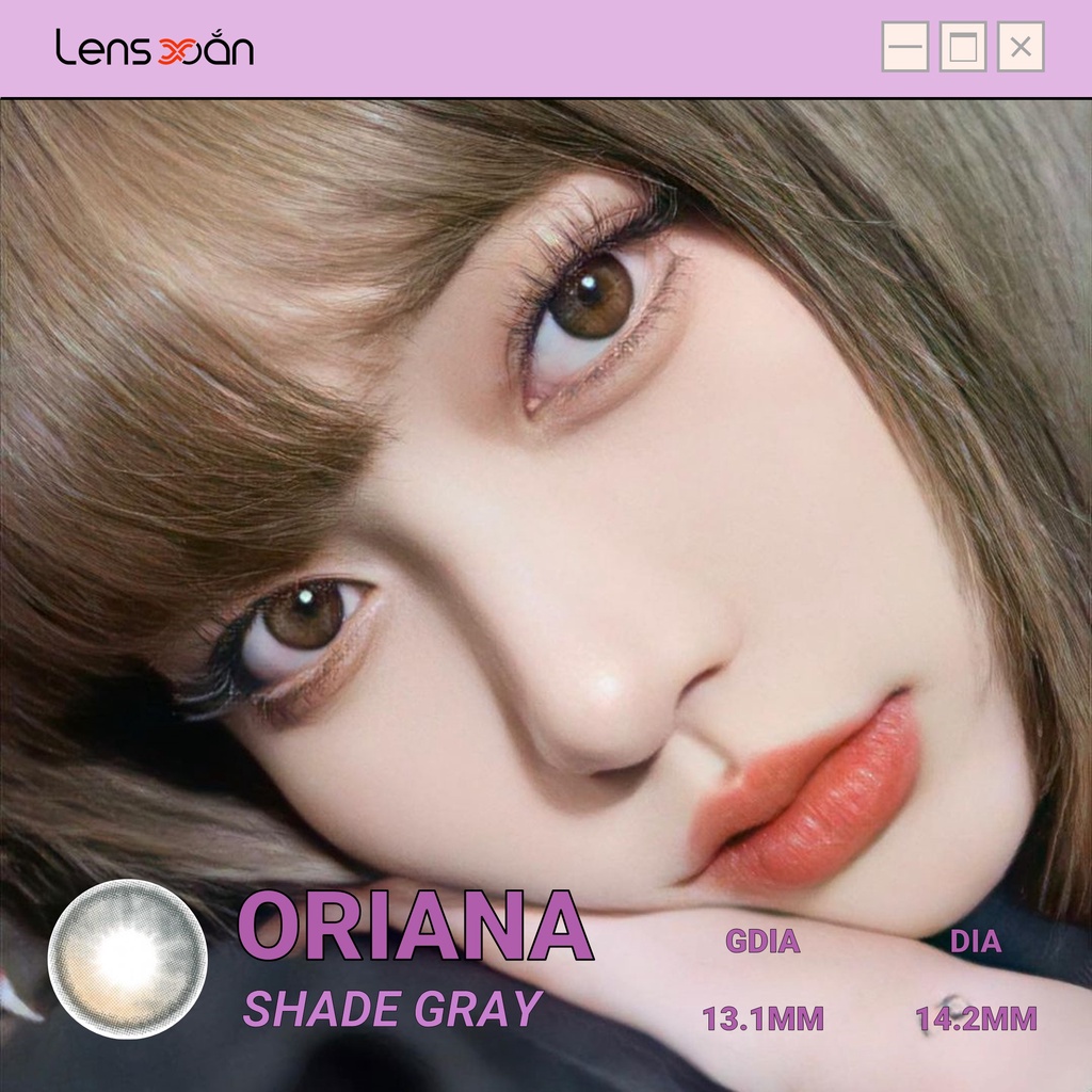 KÍNH ÁP TRÒNG ORIANA SHADE GRAY CỦA ISHA : Lens xám tạo highlight phủ bóng cho mắt | Lens Xoắn ( GIÁ 1 CHIẾC, ĐỌC LƯU Ý)