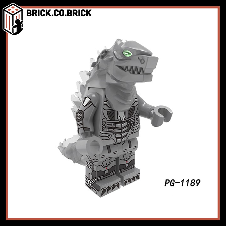 Godzilla Đồ Chơi Lắp Ráp Non LEGO và Mô Hình Minifigure Khủng Long Nhỏ Trong Suốt PG1147-PG1208